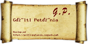 Göltl Petúnia névjegykártya